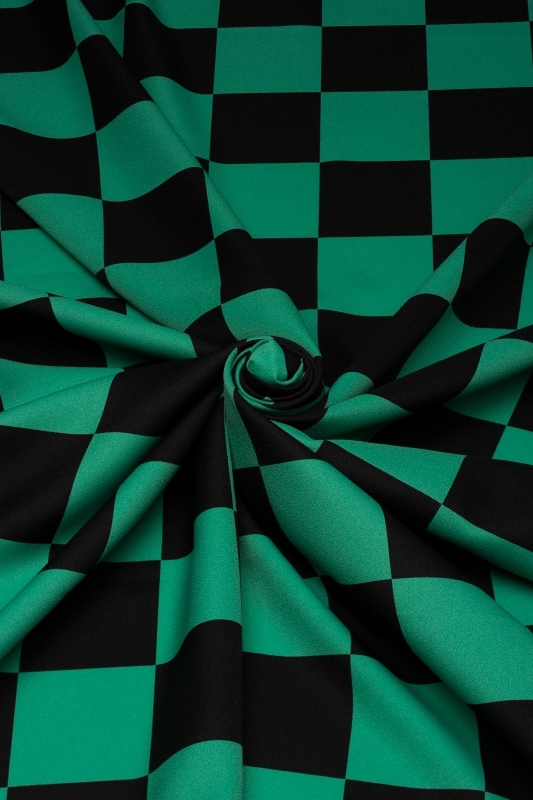 アムンゼン 市松模様 緑 黒 Cnc Sp07 キャラヌノ コスプレ 衣装用の 生地通販専門店