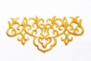 【アイロン接着】刺繍モチーフ　タイプD　ゴールド