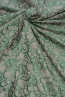 ポリエステルジャガード　芍薬 - グリーン3287 - ウインドウを閉じる