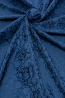 ポリエステルジャガード　芍薬 - ブルー3291 - ウインドウを閉じる