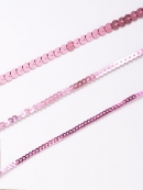 スパンコールテープ平丸 - ピンク01　3mm　30M乱巻き