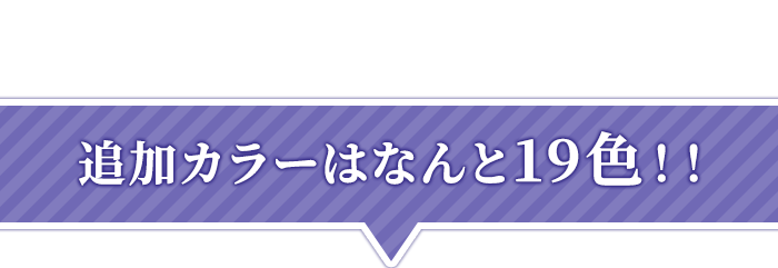 追加カラーはなんと19色!!